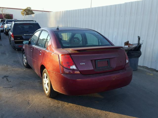 1G8AJ58F06Z193532 - 2006 SATURN ION LEVEL BURGUNDY photo 3