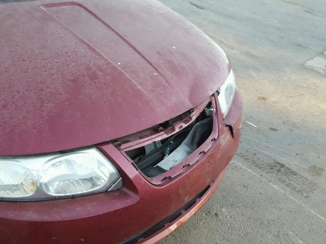 1G8AJ58F06Z193532 - 2006 SATURN ION LEVEL BURGUNDY photo 9