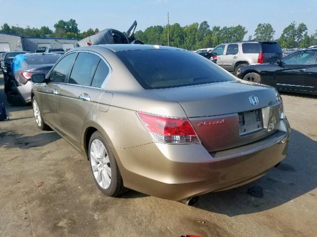 1HGCP36879A005857 - 2009 HONDA ACCORD EXL GOLD photo 3