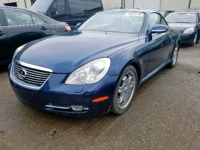 JTHFN48Y569006408 - 2006 LEXUS SC 430 BLUE photo 2