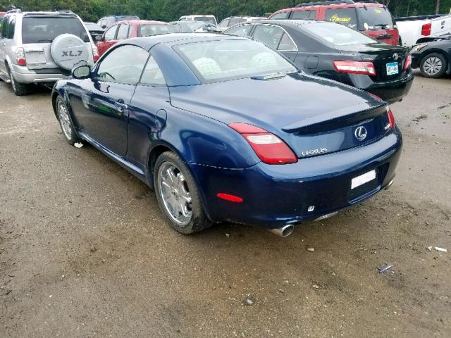 JTHFN48Y569006408 - 2006 LEXUS SC 430 BLUE photo 3