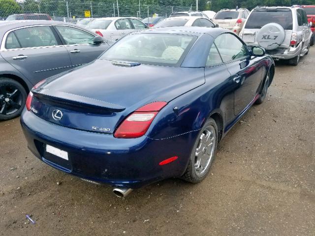 JTHFN48Y569006408 - 2006 LEXUS SC 430 BLUE photo 4