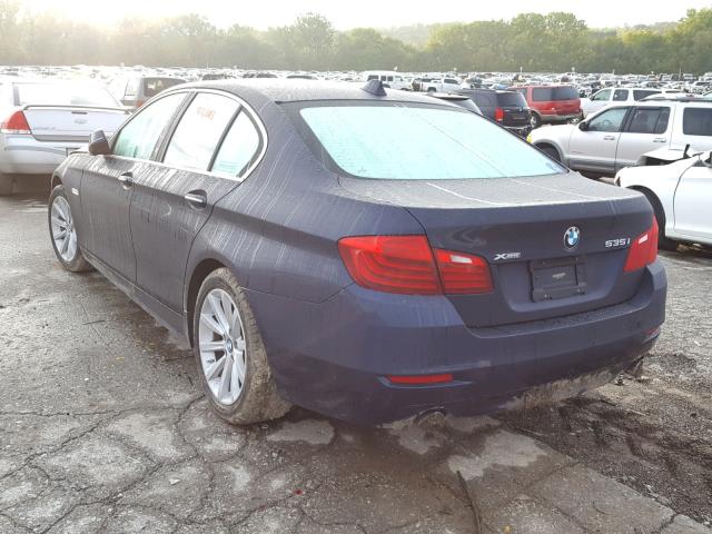 WBA5B3C55ED530759 - 2014 BMW 535 XI BLUE photo 3