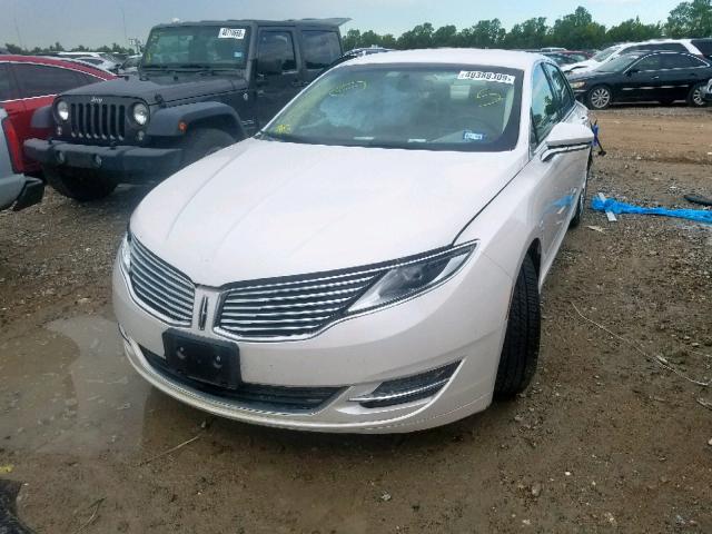 3LN6L2LU2ER802662 - 2014 LINCOLN MKZ HYBRID WHITE photo 2