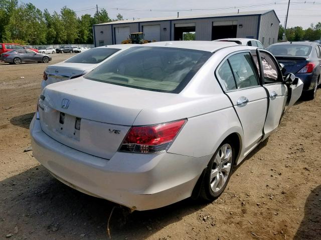 1HGCP36859A010443 - 2009 HONDA ACCORD EXL WHITE photo 4