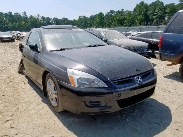 1HGCM72616A017261 - 2006 HONDA ACCORD EX BLACK photo 1