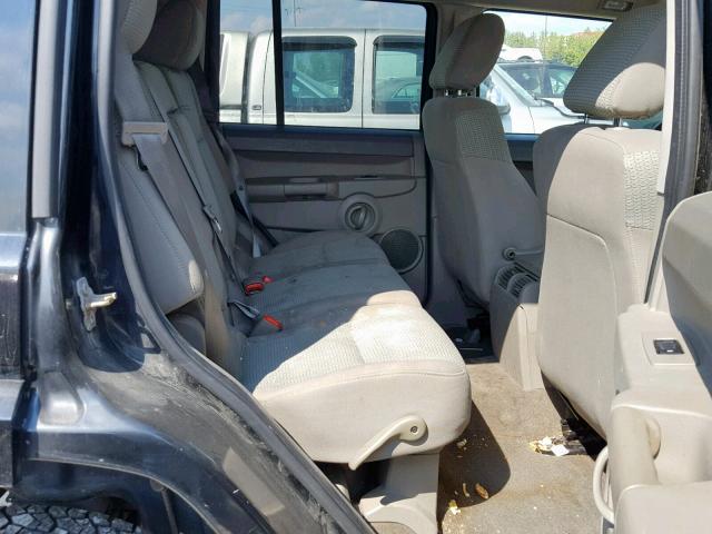 1J8HG48K56C338134 - 2006 JEEP COMMANDER შავი ფოტო 6