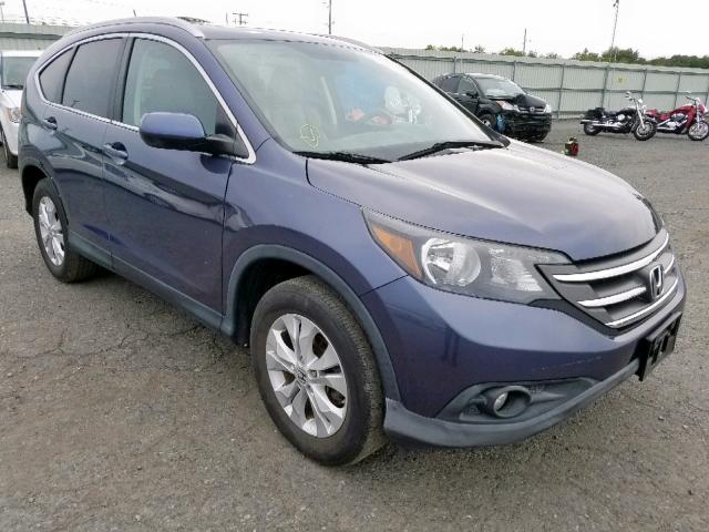 2HKRM4H79DH658719 - 2013 HONDA CR-V EXL BLUE photo 1