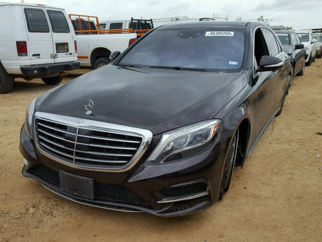 WDDUG8CB2FA097722 - 2015 MERCEDES-BENZ S 550 BLACK photo 2