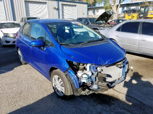 JHMGK5H51HS010590 - 2017 HONDA FIT LX BLUE photo 1