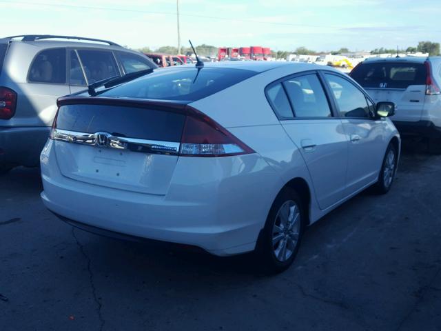 JHMZE2H70ES000841 - 2014 HONDA INSIGHT EX WHITE photo 4