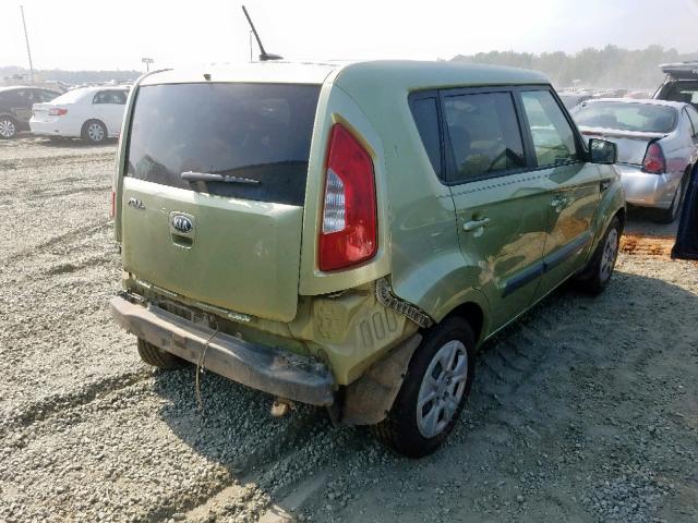 KNDJT2A52D7597750 - 2013 KIA SOUL GREEN photo 4