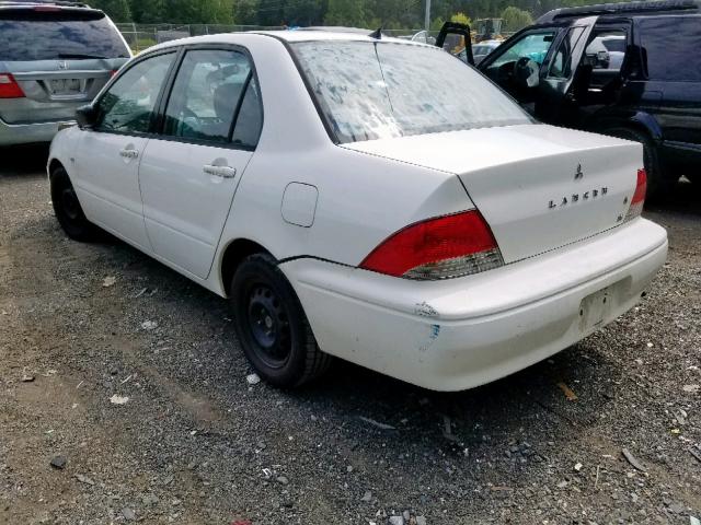 JA3AJ26E12U074280 - 2002 MITSUBISHI LANCER ES WHITE photo 3