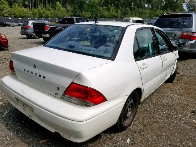 JA3AJ26E12U074280 - 2002 MITSUBISHI LANCER ES WHITE photo 4