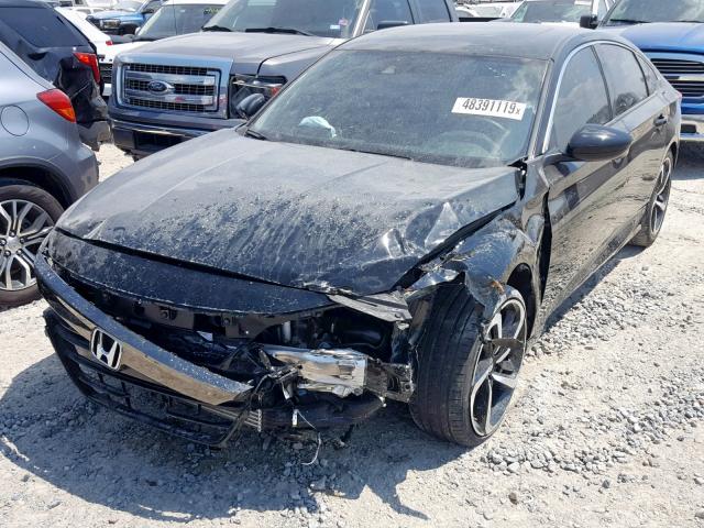 1HGCV2F30JA028471 - 2018 HONDA ACCORD SPO BLACK photo 2