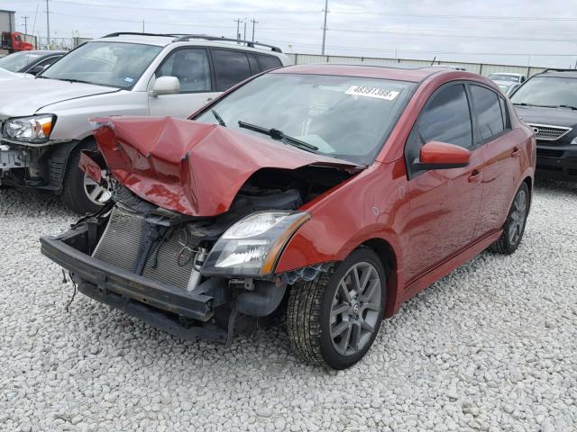 3N1CB6AP4BL612717 - 2011 NISSAN SENTRA SE- RED photo 2