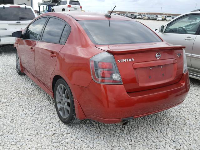 3N1CB6AP4BL612717 - 2011 NISSAN SENTRA SE- RED photo 3