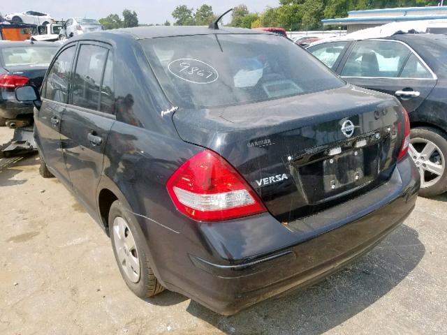 3N1CC11E29L483515 - 2009 NISSAN VERSA S BLACK photo 3