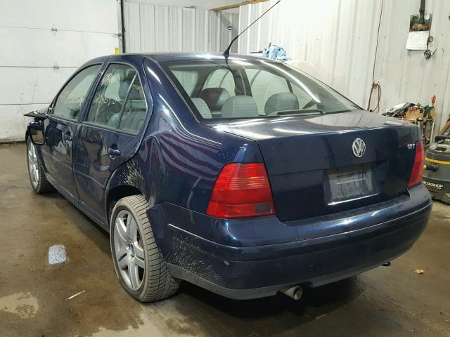 3VWSE69M53M137243 - 2003 VOLKSWAGEN JETTA GLS BLUE photo 3