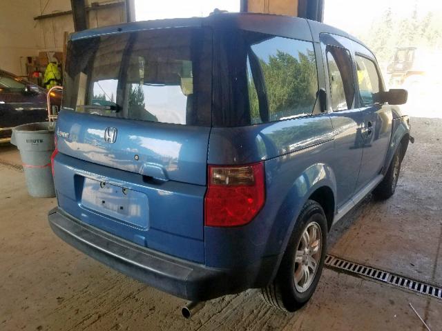 5J6YH287X6L008195 - 2006 HONDA ELEMENT EX BLUE photo 4