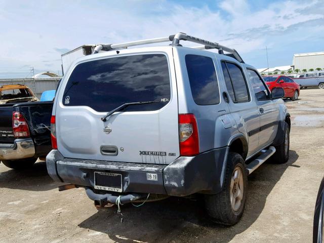 5N1ED28T61C502804 - 2001 NISSAN XTERRA XE SILVER photo 4