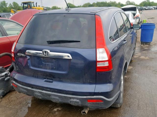 JHLRE48727C086229 - 2007 HONDA CR-V EXL BLUE photo 4