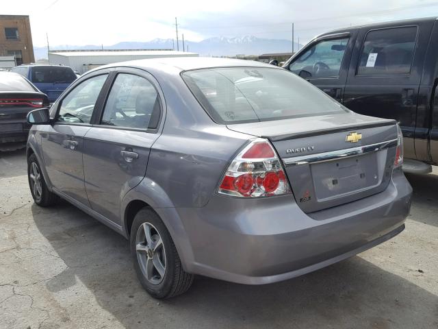 KL1TD5DE0AB063018 - 2010 CHEVROLET AVEO LS GRAY photo 3