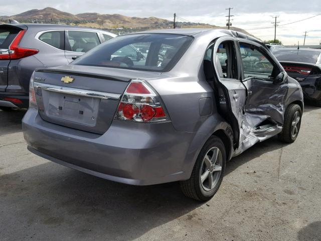 KL1TD5DE0AB063018 - 2010 CHEVROLET AVEO LS GRAY photo 4