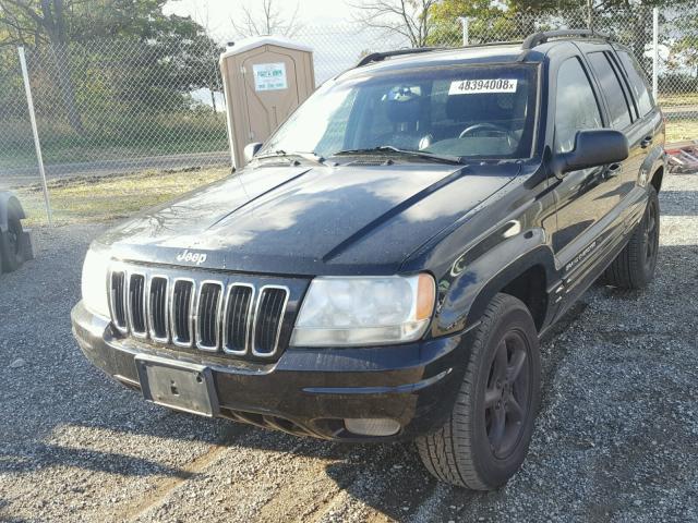 1J8GW58N22C154147 - 2002 JEEP GRAND CHER BLACK photo 2