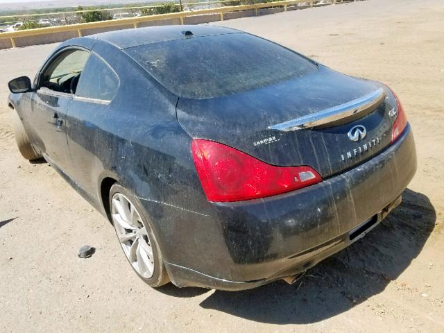 JNKCV64E78M105662 - 2008 INFINITI G37 BASE BLACK photo 3