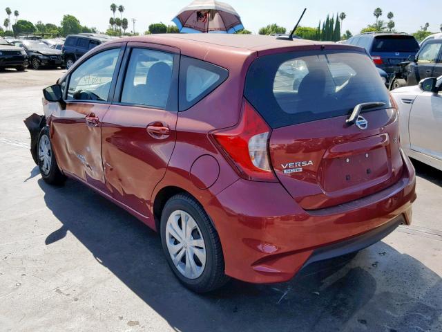 3N1CE2CP1HL364870 - 2017 NISSAN VERSA NOTE RED photo 3