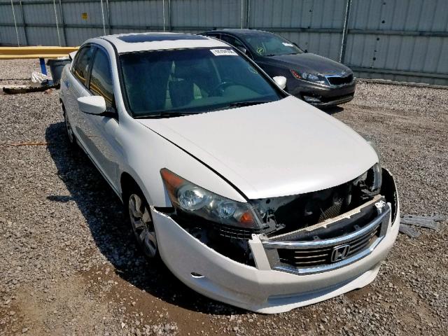 5KBCP3F80AB011267 - 2010 HONDA ACCORD EXL WHITE photo 1