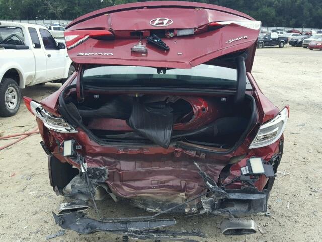 5NPE34AFXGH339594 - 2016 HYUNDAI SONATA SPO RED photo 9