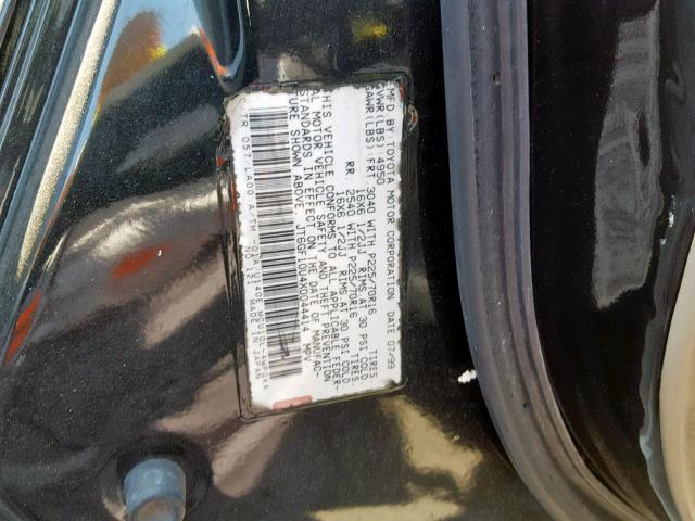 JT6GF10U0Y0062085 - 2000 LEXUS RX 300 BLACK photo 10