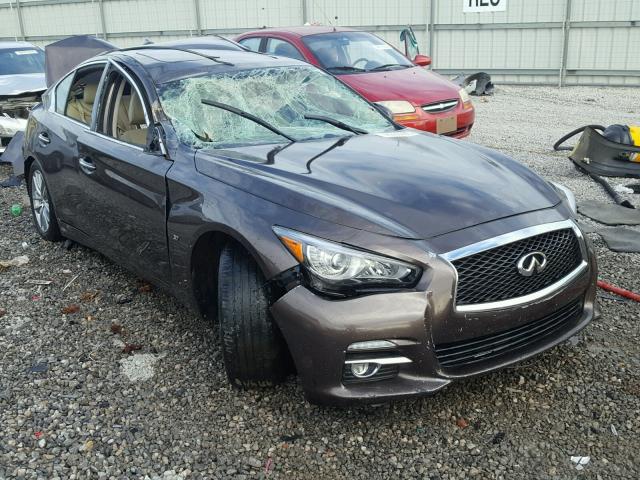 JN1BV7ARXEM689726 - 2014 INFINITI Q50 BASE BROWN photo 1