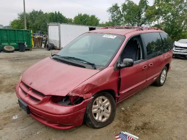 1B4GP45R0VB254454 - 1997 DODGE CARAVAN SE RED photo 2