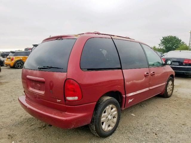 1B4GP45R0VB254454 - 1997 DODGE CARAVAN SE RED photo 4