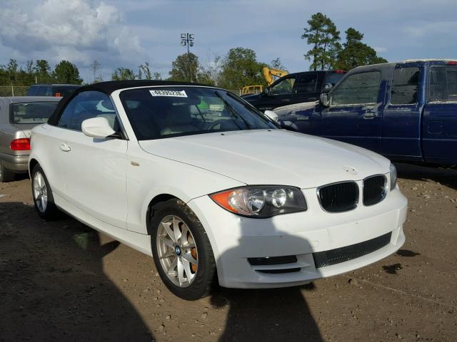 WBAUL7C57BVM80985 - 2011 BMW 128 I WHITE photo 1