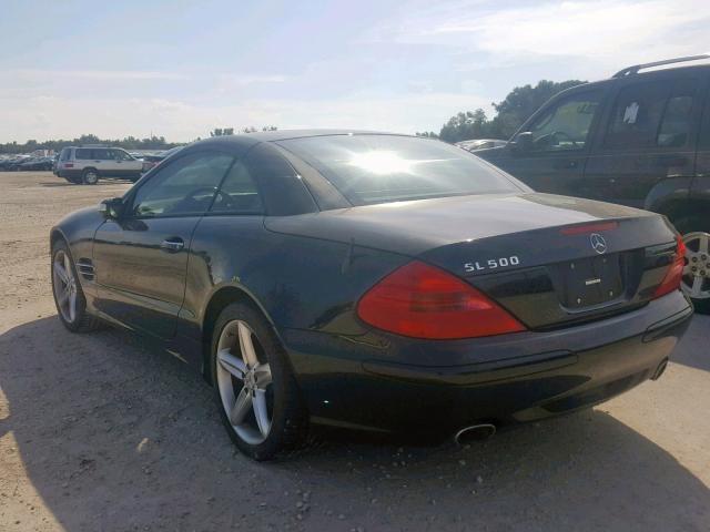 WDBSK75F55F091407 - 2005 MERCEDES-BENZ SL 500 BLACK photo 3