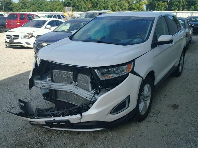 2FMPK3J82HBB18779 - 2017 FORD EDGE SEL WHITE photo 2