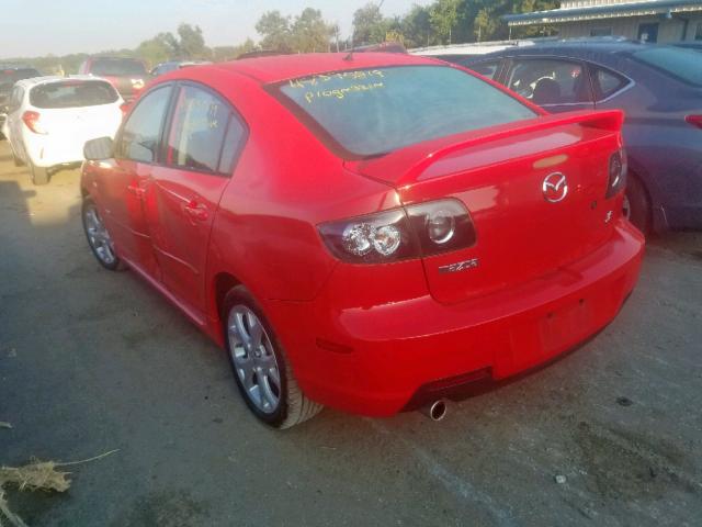 JM1BK323X71629233 - 2007 MAZDA 3 S RED photo 3