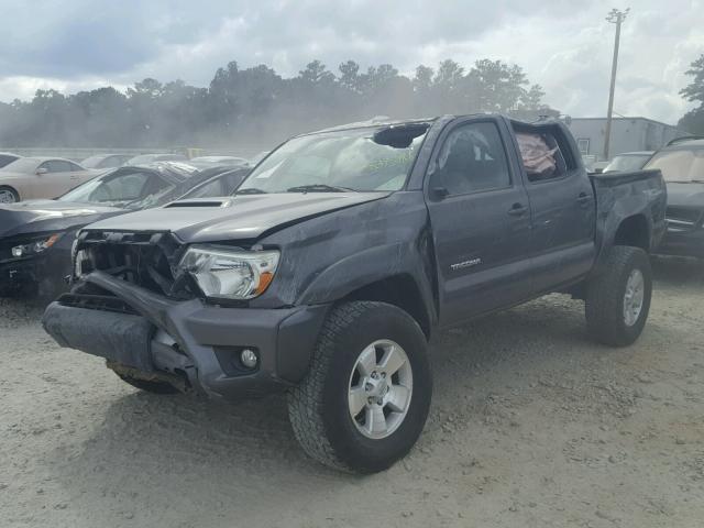 5TFJU4GN9EX058902 - 2014 TOYOTA TACOMA DOU GRAY photo 2