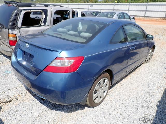 2HGFG12699H526120 - 2009 HONDA CIVIC LX BLUE photo 4