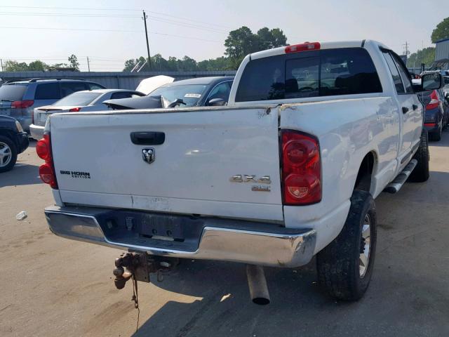 1D7KS28C47J553600 - 2007 DODGE RAM 2500 S WHITE photo 4