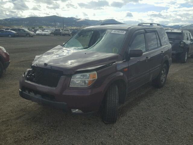 5FNYF18328B019233 - 2008 HONDA PILOT SE RED photo 2