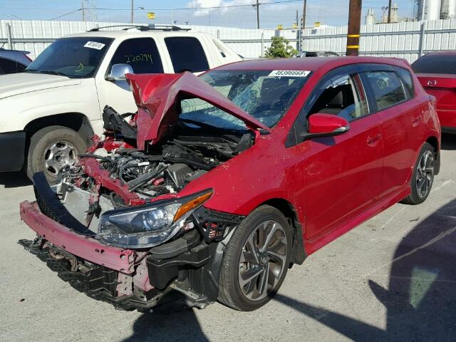 JTNKARJE0JJ555977 - 2018 TOYOTA COROLLA IM RED photo 2