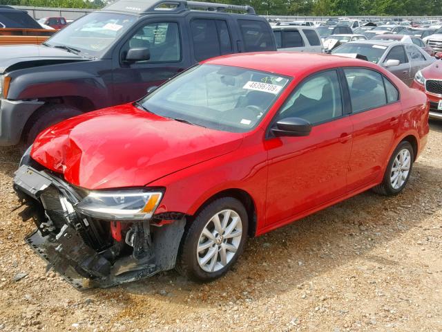 3VWD17AJ1FM261378 - 2015 VOLKSWAGEN JETTA SE RED photo 2