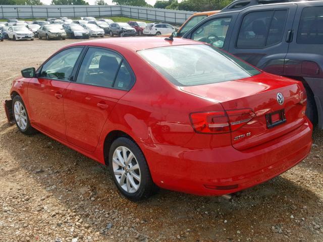 3VWD17AJ1FM261378 - 2015 VOLKSWAGEN JETTA SE RED photo 3