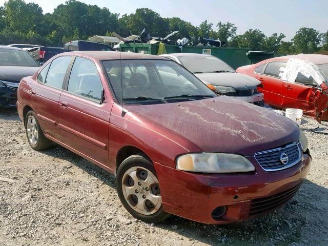 3N1CB51D13L821804 - 2003 NISSAN SENTRA XE BURGUNDY photo 1