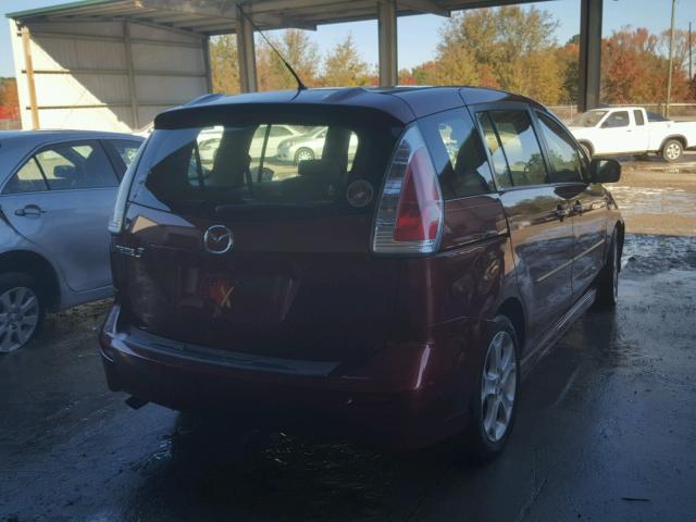 JM1CR293280304535 - 2008 MAZDA 5 RED photo 4